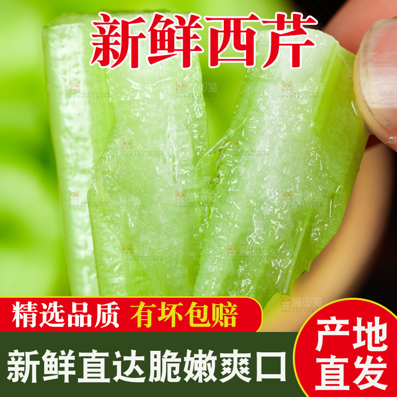 深底上放着洋芹菜