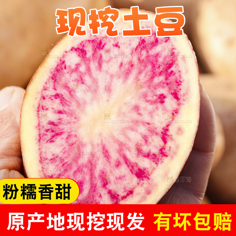 手里拿着七彩土豆