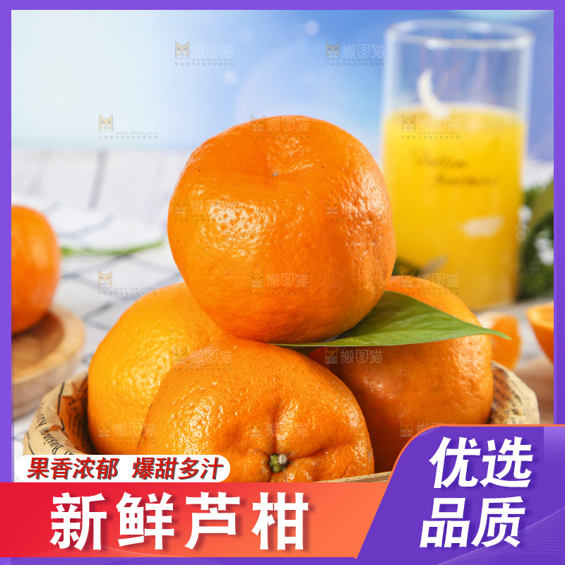 篮子里装着新鲜芦柑