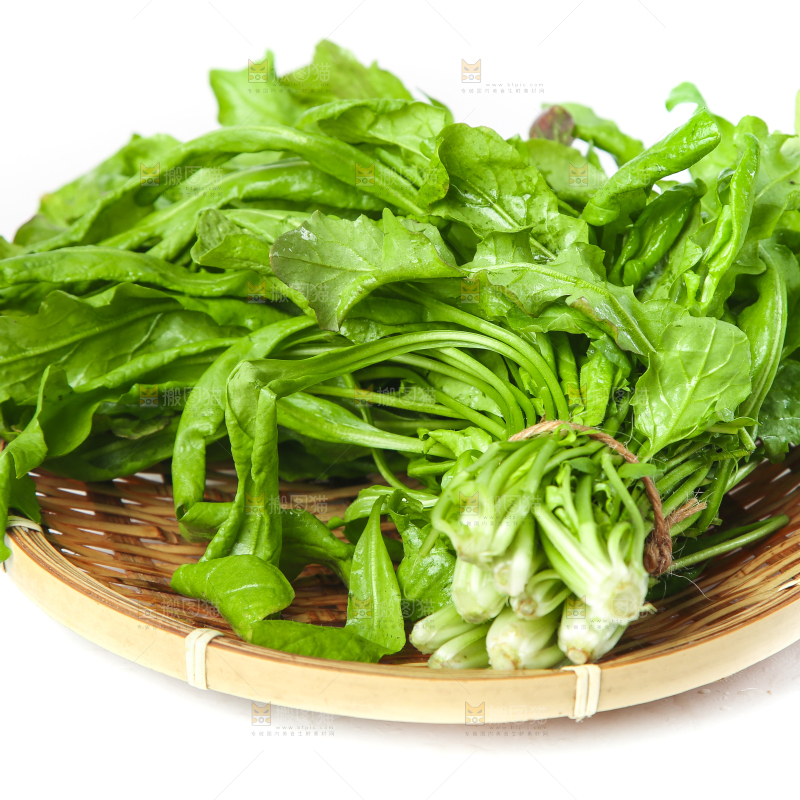 篮子里装着芥菜