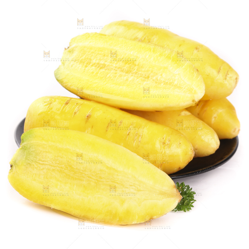 白底上的水果胡萝卜