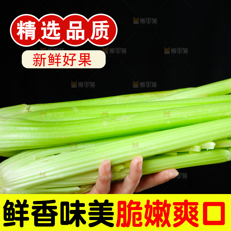 深底上放着洋芹菜