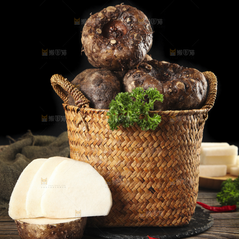 篮子里装着云南魔芋