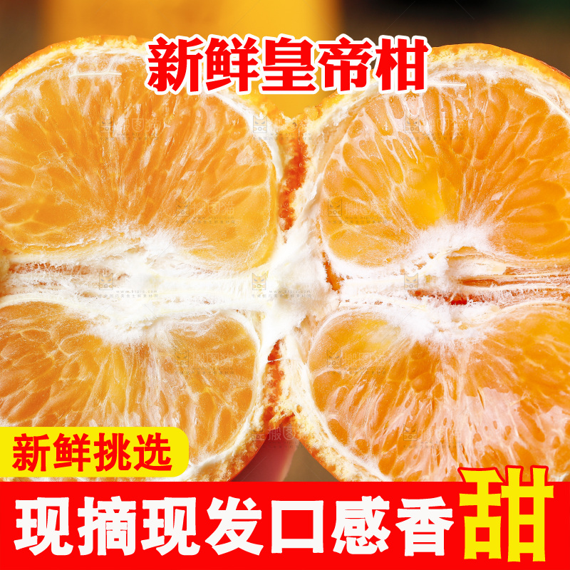 手拿掰开的广西皇帝柑