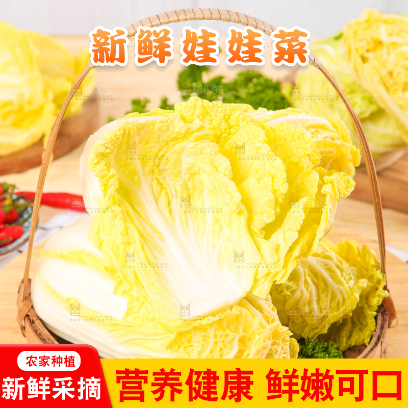 篮子里的湖北娃娃菜