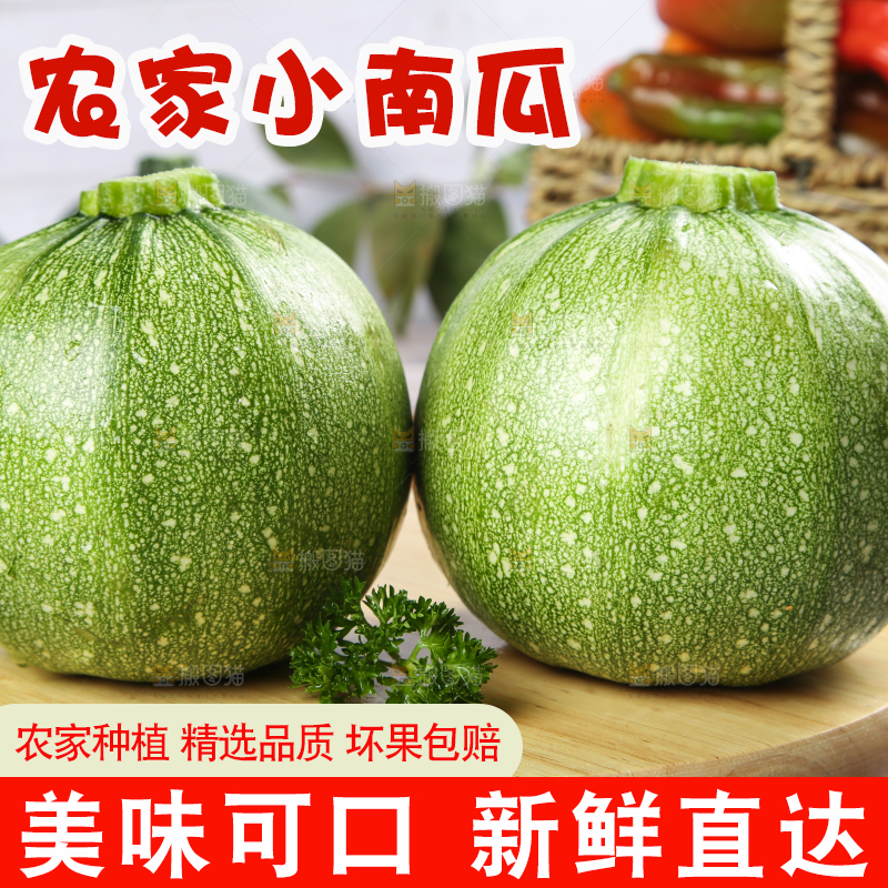 木板上的青南瓜