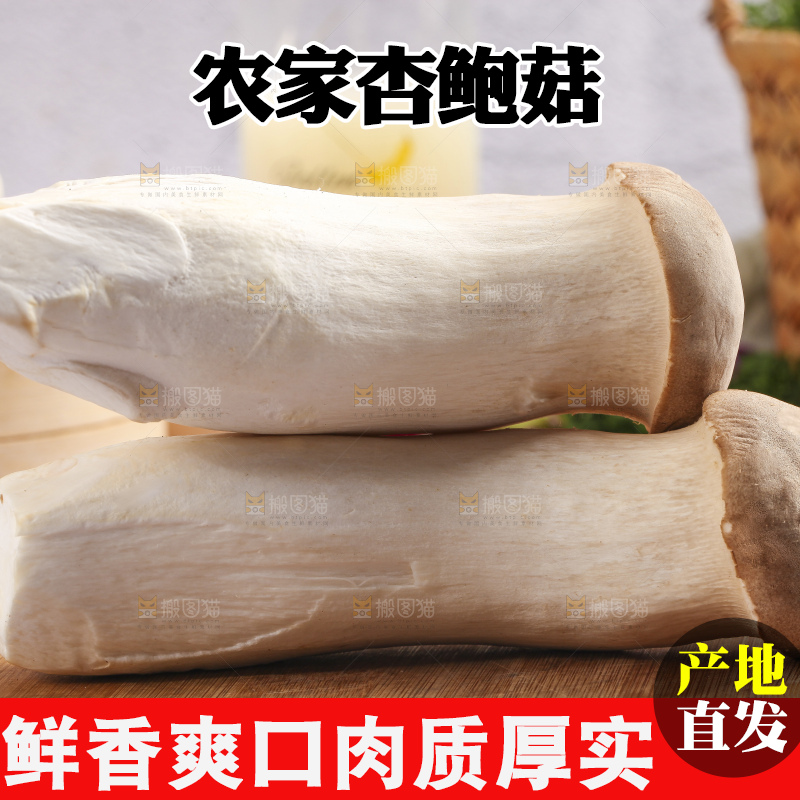 木板上的新鲜杏鲍菇