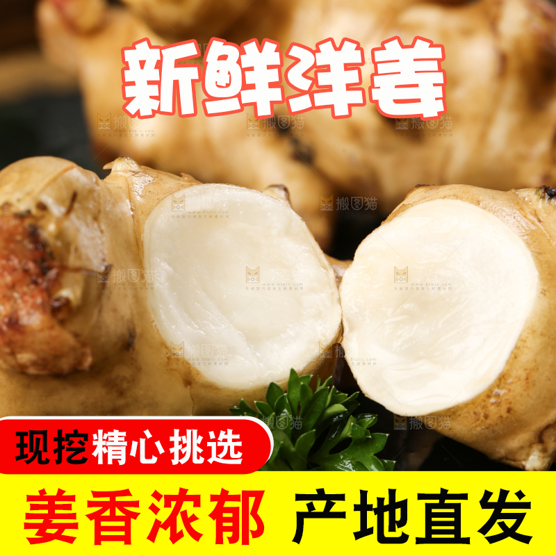 石板上摆放着农家洋姜