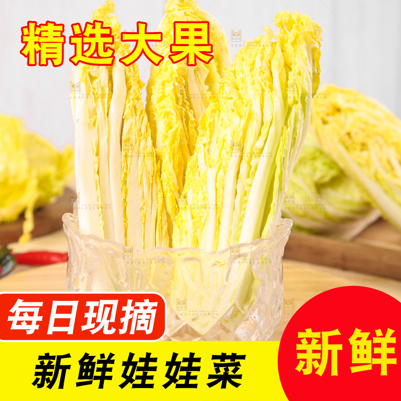 木板上放着高山娃娃菜