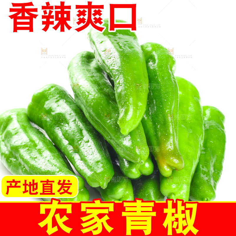 白底上的大青椒