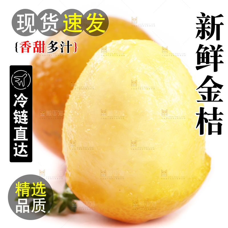 白底上的阳朔脆皮金桔