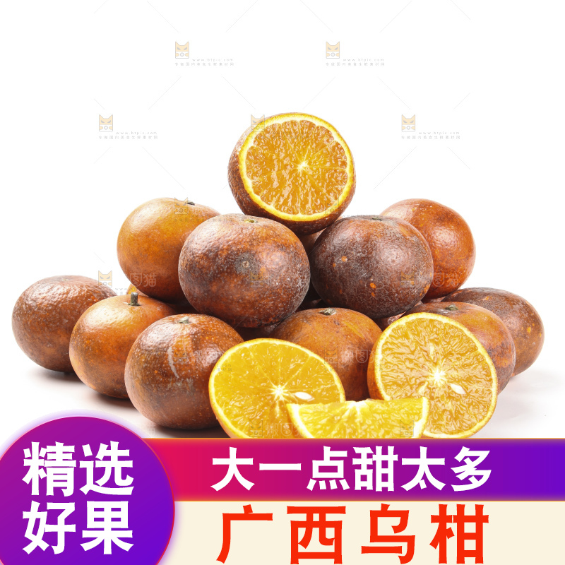 白底上摆放着乌柑