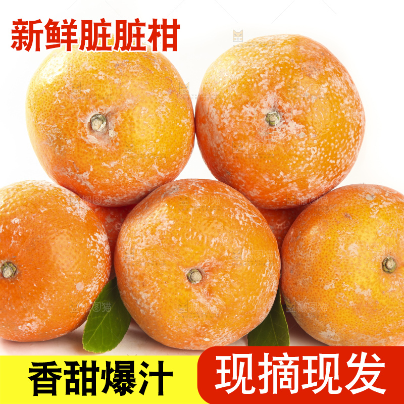 一堆脏脏柑放在白底上