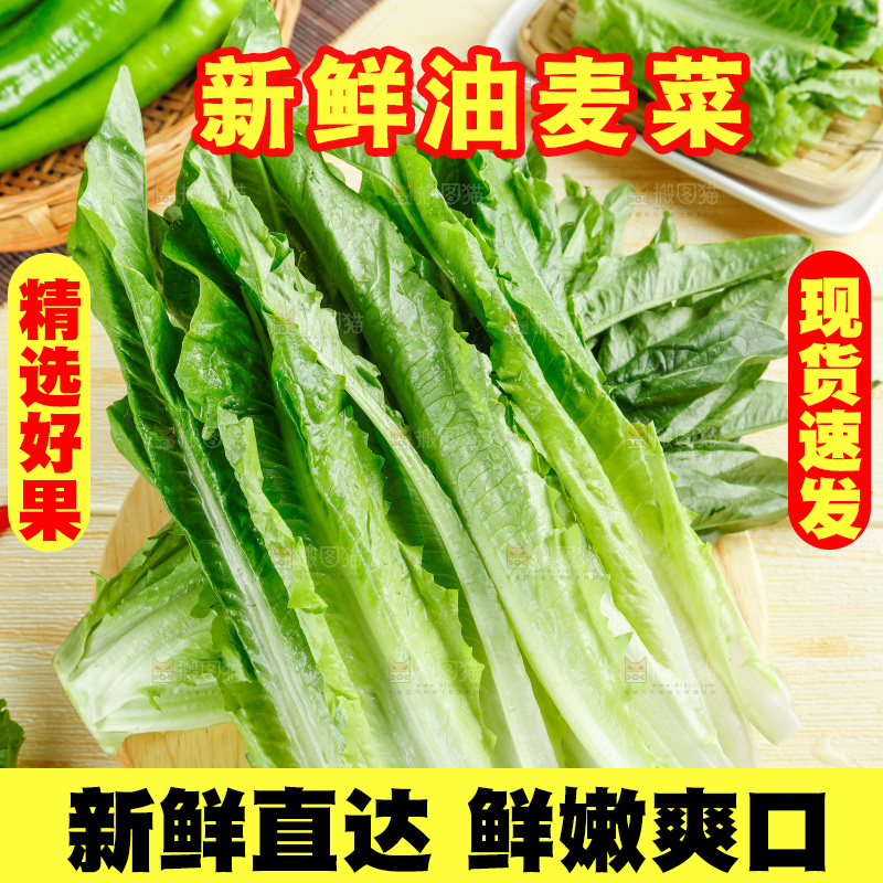 木板上的米香油麦菜