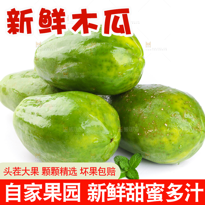 白底上的青木瓜