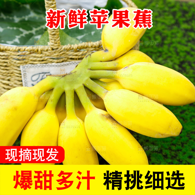 草地上放着一把海南苹果蕉