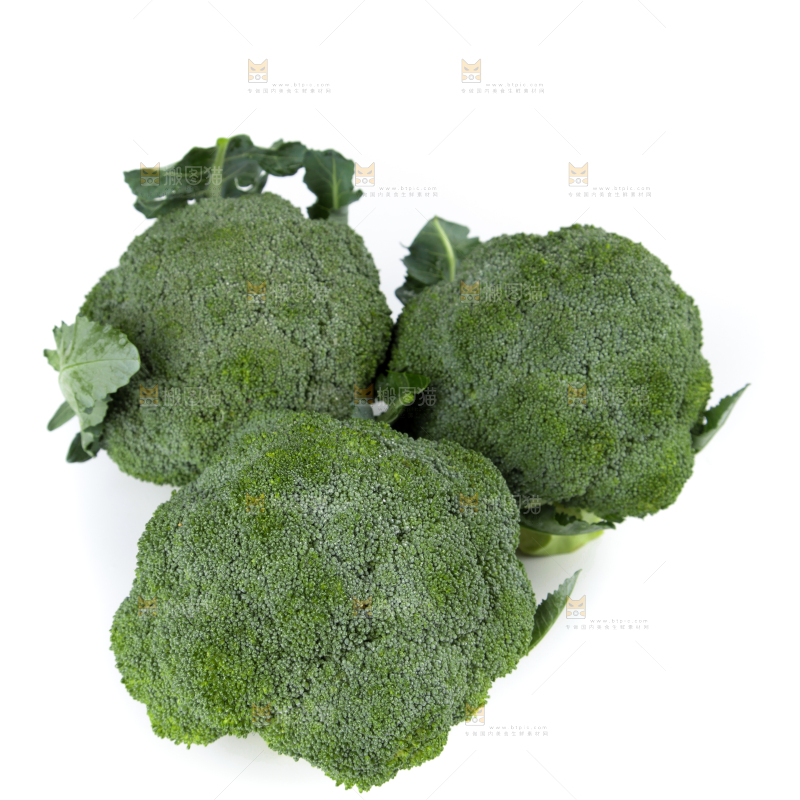 白底上的花椰菜