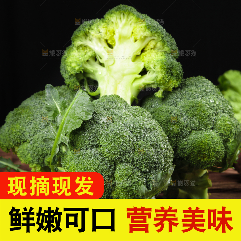 深底上放着新鲜的西兰花