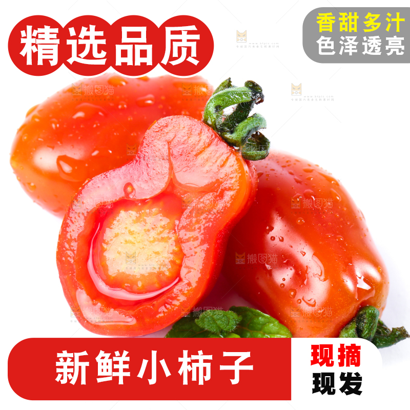 白底上摆放着丹东409小柿子