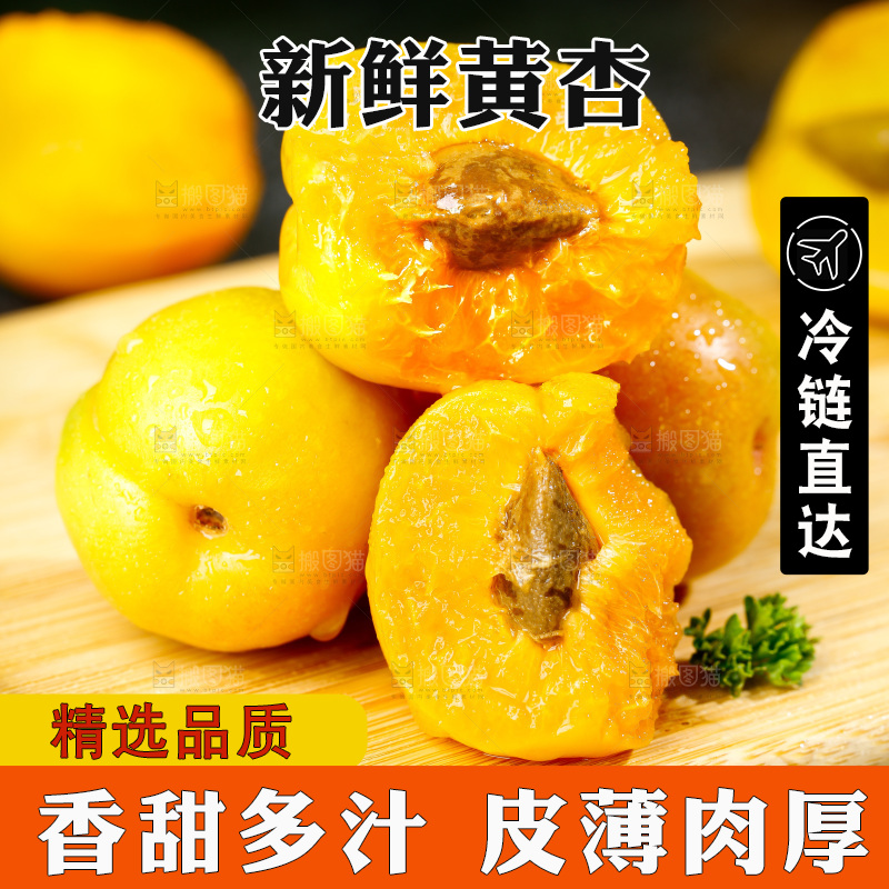 木要底上放着掰开的广西大黄杏