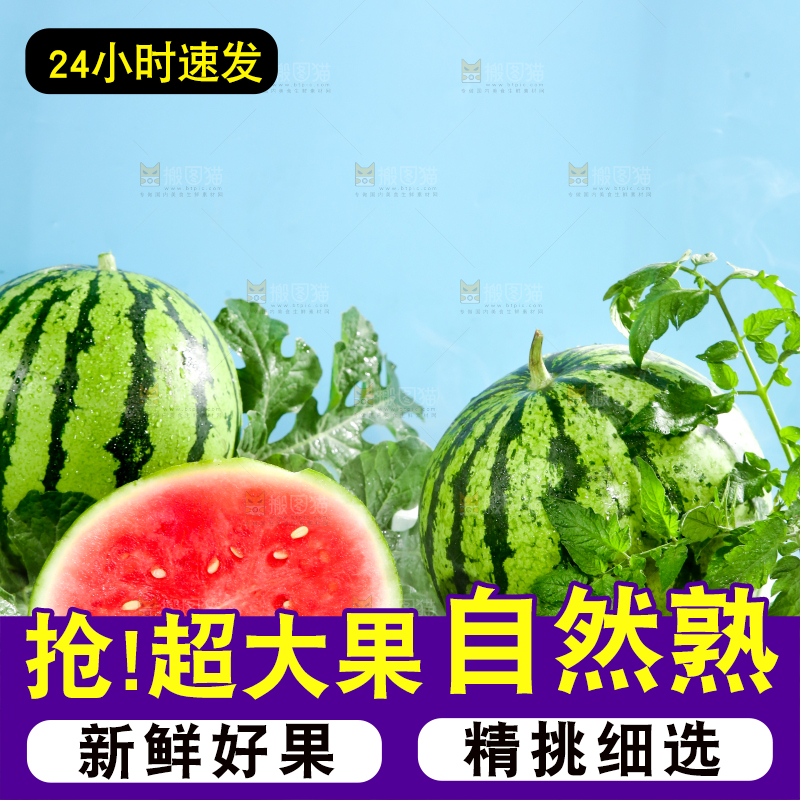 浅底上的放着切开的新鲜红肉西瓜