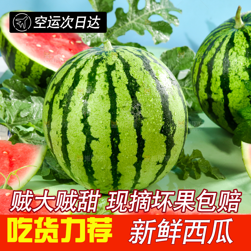 浅底上的放着切开的新鲜红肉西瓜