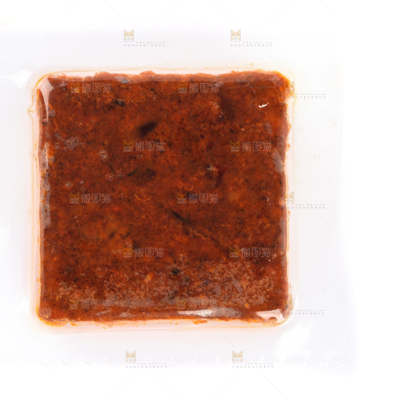 白底上的红油火锅底料