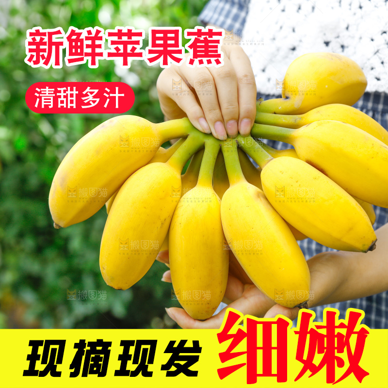 草地上放着一把苹果蕉