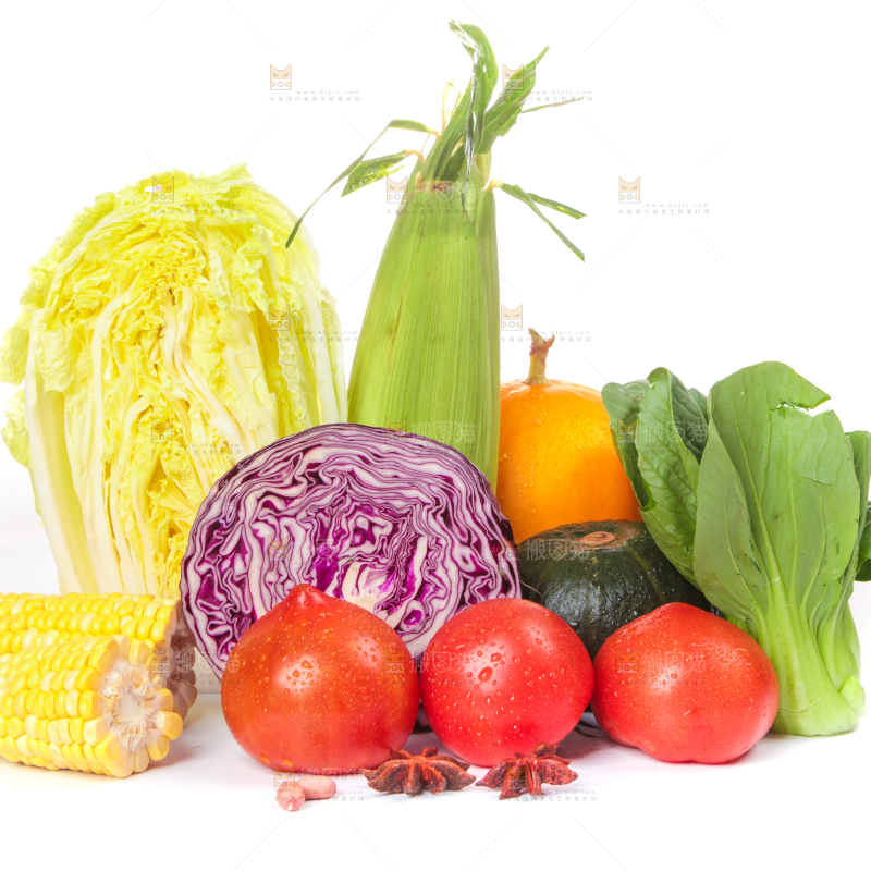 白底上的蔬菜纹理
