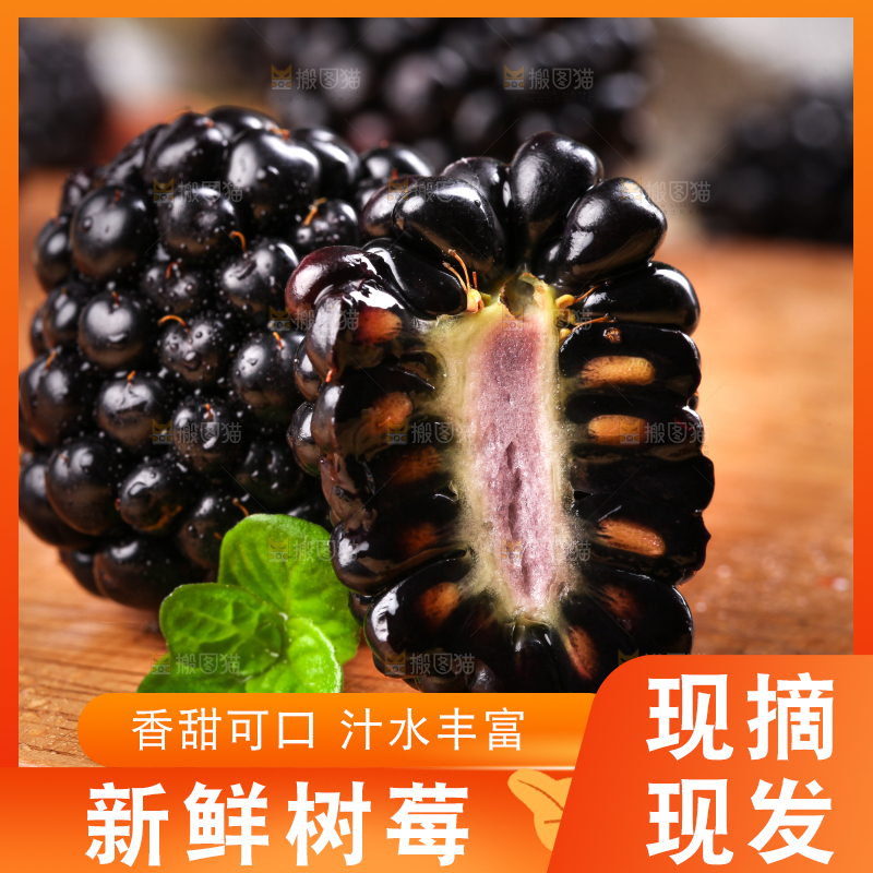 木底上的黑莓