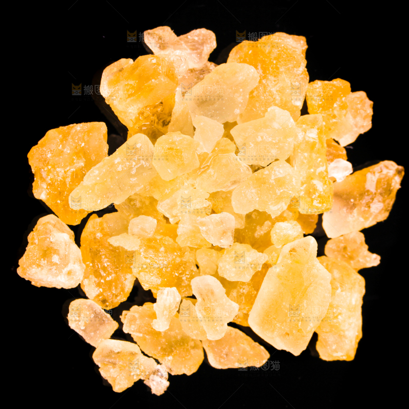 黑底上的黄冰糖