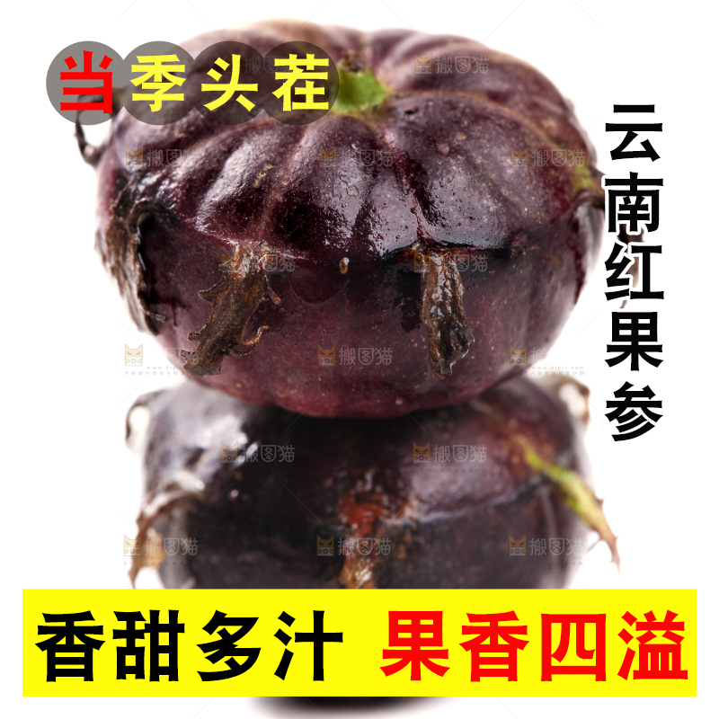 白底上的红果参