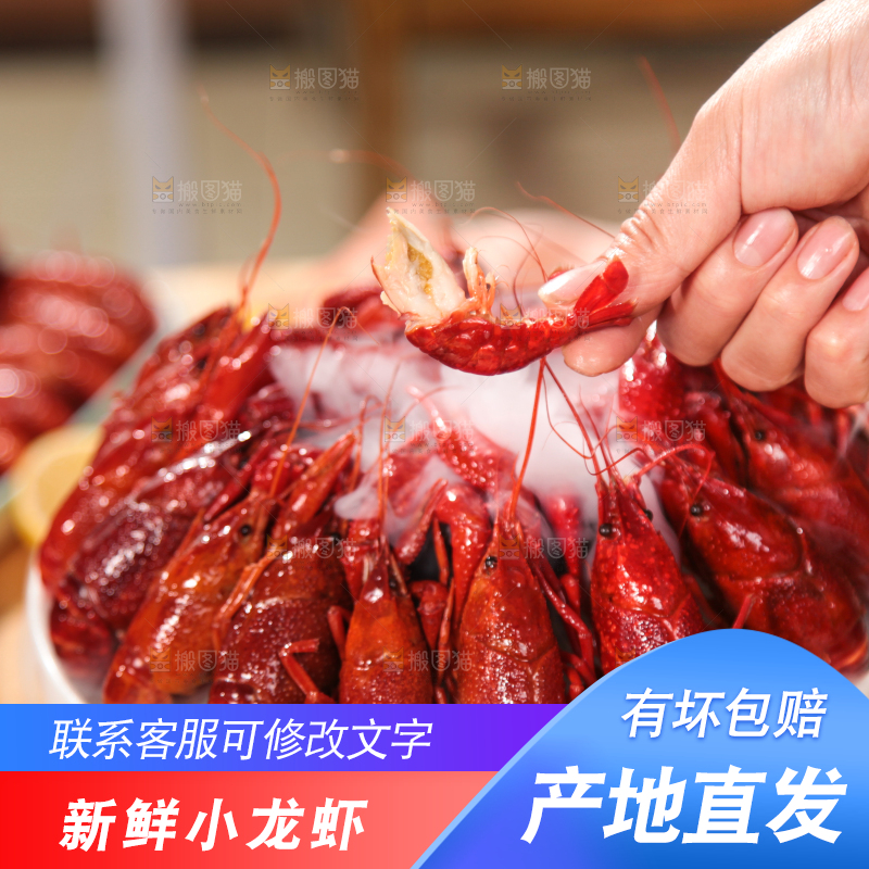 手拿龙虾