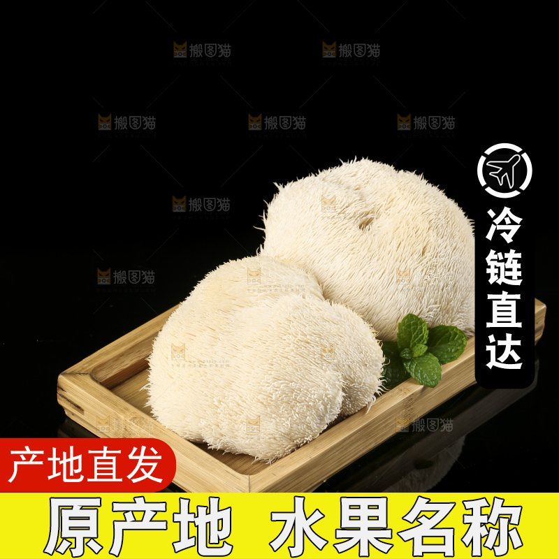 盘子里装着新鲜猴头菇