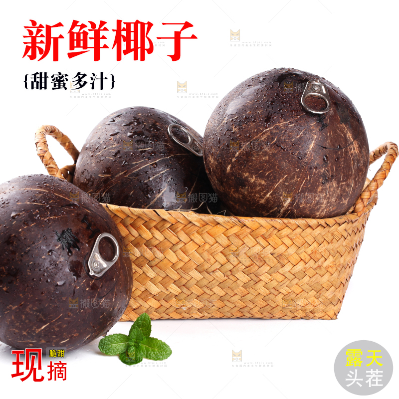 白底上放着海南椰王