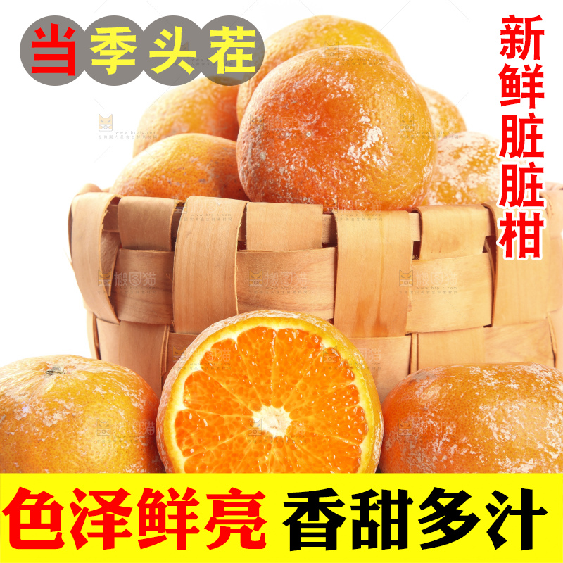 白底上放着一筐广西武鸣茂谷柑
