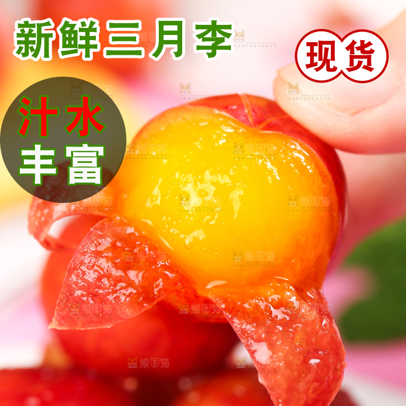 白石板上摆放着钱排三月李