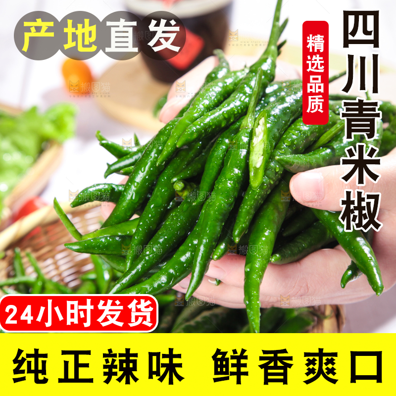 手拿新鲜的指天椒