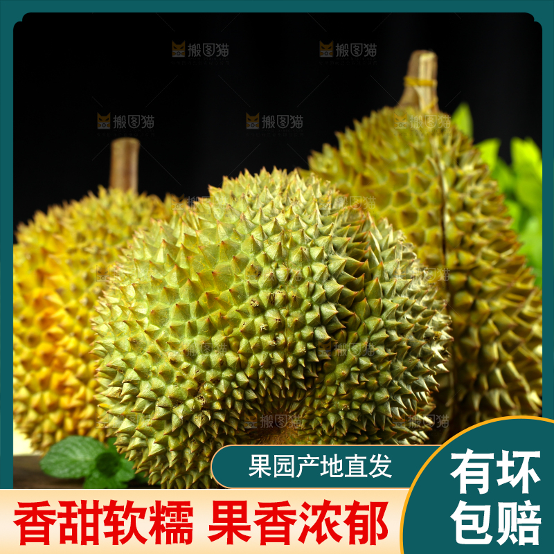 盘子里装着泰国甲仑榴莲