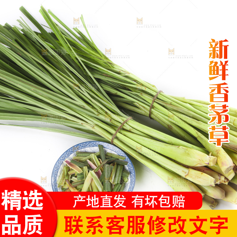 白底上的香茅草