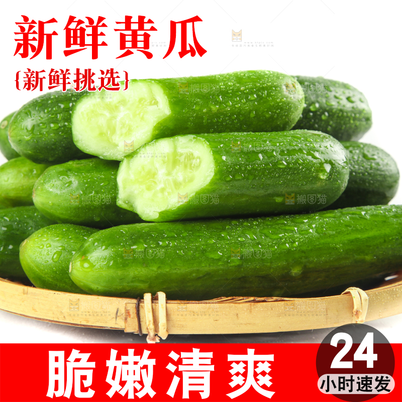 篮子里装着水果小黄瓜