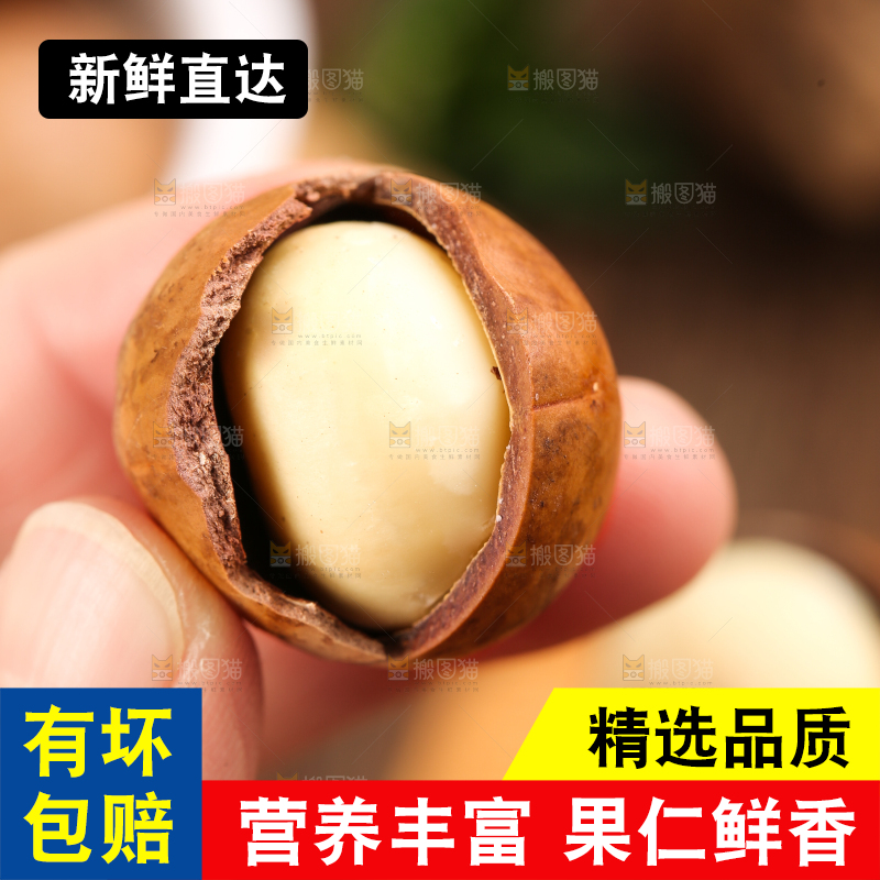 手拿夏威夷果果仁