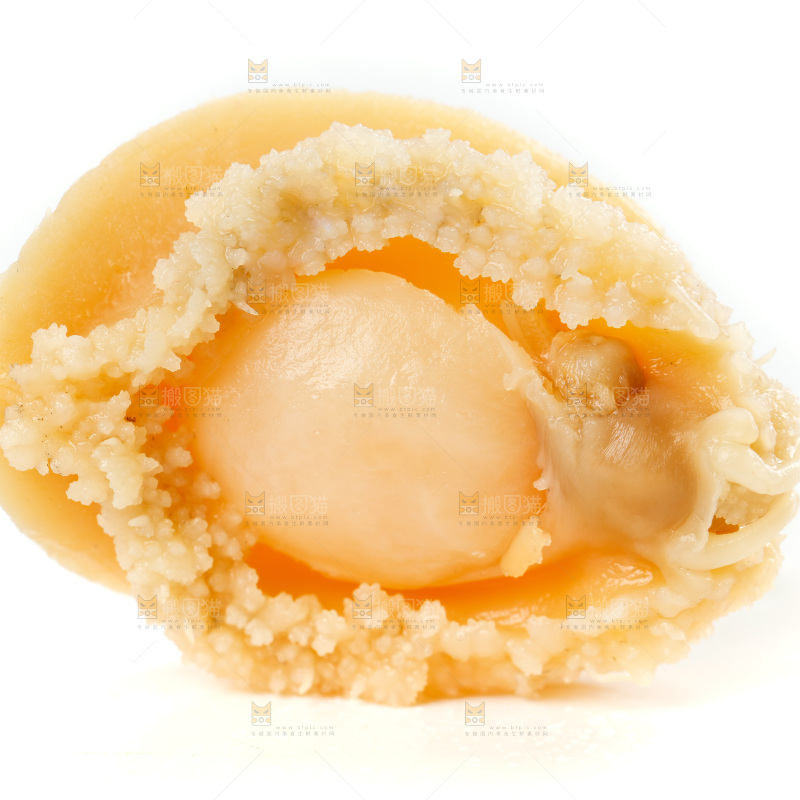 白底上的黄金鲍鱼干