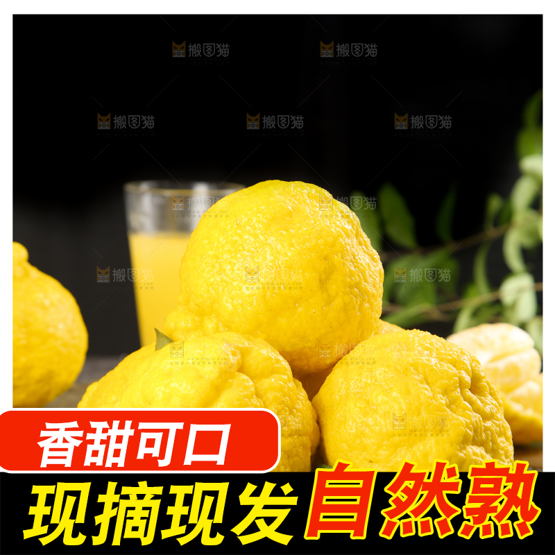 盘子里装着柠檬丑柑