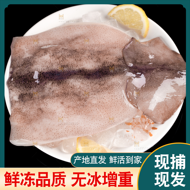 盘子里装着鱿鱼筒