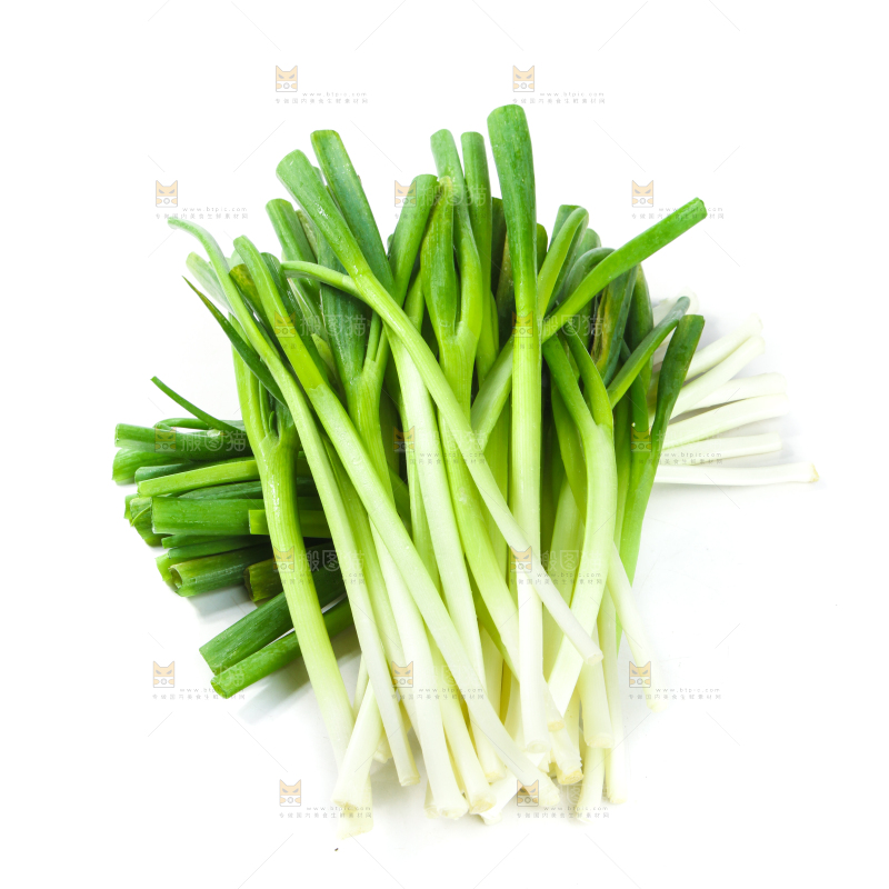 白底上的大葱