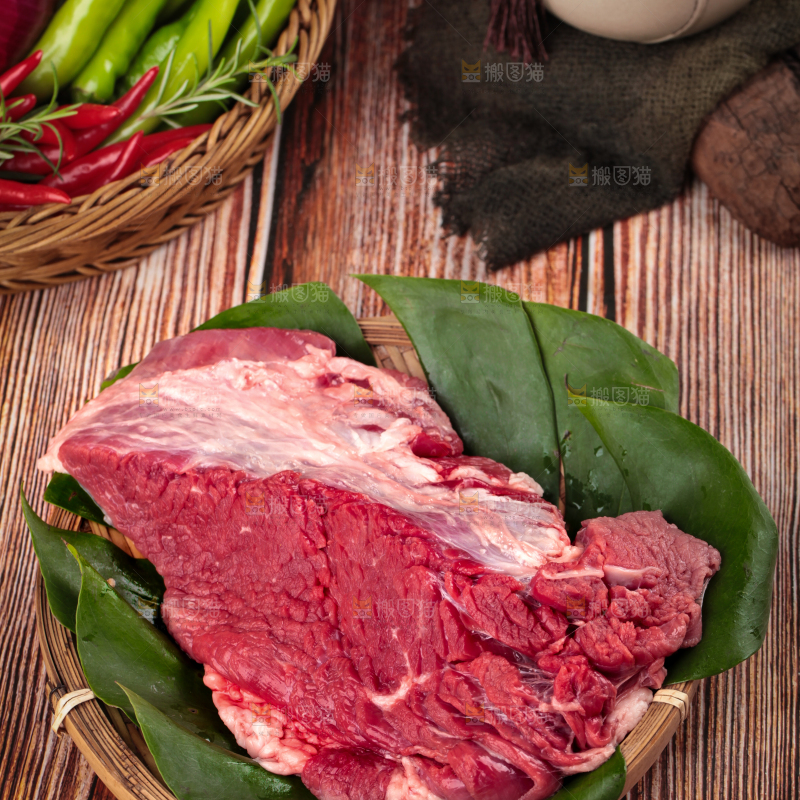 木底上的贵州土黄牛肉