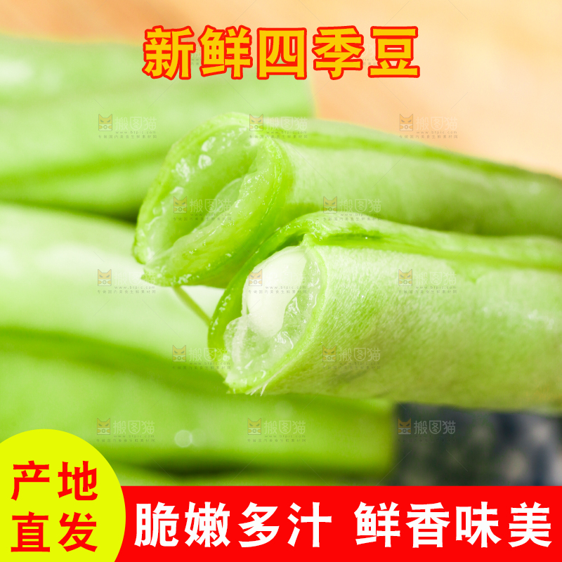 手里拿着云南新鲜四季豆