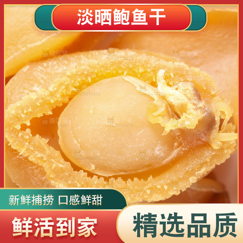 浅底上的北海鲍鱼干