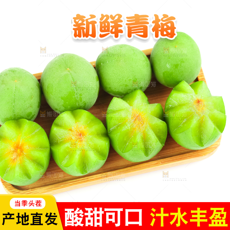 白底上的诏安青梅